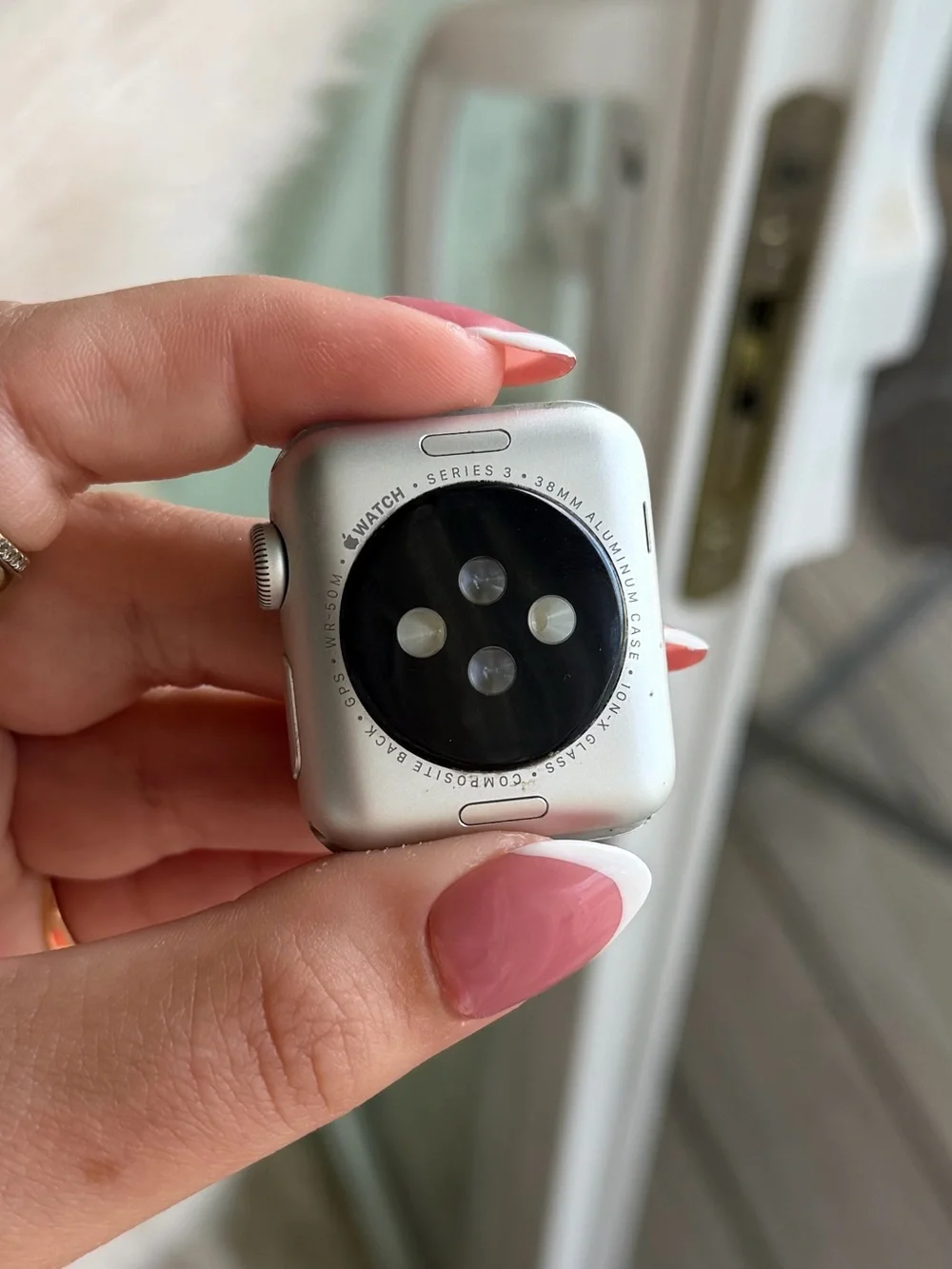 Apple silver watch